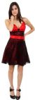 Main image of Short Sequined Party Dress with Removable Sash