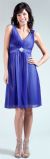 Main image of Two Tone V-Neck Shimmery Party Dress
