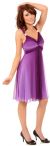 Twist  Knot Bust Ombre Short Party Dress  in Purple
