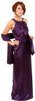Main image of Satin Formal Evening Gown with Sash & Bow