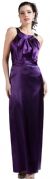 Satin Formal Evening Gown with Sash & Bow in Purple