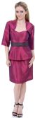 Heart-shaped Spaghetti Strap Cocktail Dress in Plum