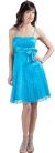 Main image of Spaghetti Strap Ribbon Waist Short Prom Dress