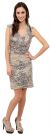 Main image of Metallic Animal Print Short Dress