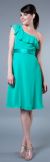 Main image of Tea Length Bridesmaid Dress with Asymmetric Top