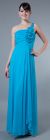 Main image of One Shoulder Floral Applique Long Formal Dress 