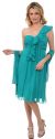 Main image of Ruffled One Shoulder Short Party Dress