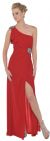 Main image of Single Shoulder Prom Dress with Slit And Patch Accent