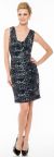 Main image of Leopard Print Short Cocktail Dress with Broad Straps