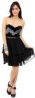 Strapless Ruffled Skirt Sequined Bust Short Prom Dress  in alternative image