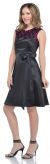 Main image of Satin & Lace Short Dress with Detachable belt