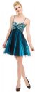 Main image of Sequined Spaghetti Strapped Mini Prom Dress