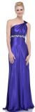 Main image of Empire Jewel Waist One Shoulder Long Formal Dress