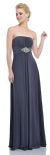 Main image of Strapless Bejeweled Waist Long Formal Dress 