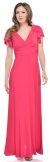 Main image of V-Neck Wrap Style Jersey Long Formal Dress