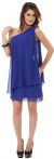 Roman Inspired One Shoulder Draped Cocktail Party Dress  in an alternative picture