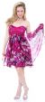 Main image of Strapless Floral Print Short Homecoming Party Dress