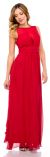 Main image of Semi Sheer Top Chiffon Long Formal Bridesmaid Dress