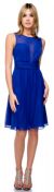 Main image of Semi Sheer Top Chiffon Short Party Bridesmaid Dress