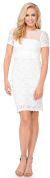 Main image of Short Sleeves Form Fitting Short Formal Party Dress in Lace