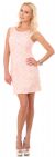 Main image of Rosette Short Party Dress with Sheer Neckline