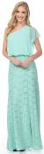 Main image of One Shoulder Top  Sequins Lace Skirt Formal Bridesmaid Dress