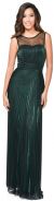 Main image of Sheer Neckline Metallic Long Formal Evening Dress