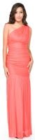 Main image of One Shoulder Shirred Mermaid Style Long Formal Prom Dress