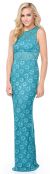 Main image of Floral Metallic Lace Long Formal Bridesmaid Dress