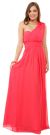Main image of One Shoulder Long Formal Prom Dress with Floral Applique