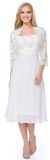 Main image of Lace Top Chiffon Skirt Formal MOB Dress with Bolero