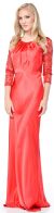 Main image of Satin & Lace Cutout Back Formal Bridesmaid Dress