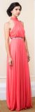 Main image of High Halter Neck Long Formal Bridesmaid Dress with Keyhole