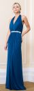 Main image of Halter Neck Floral Waist Long Bridesmaid Maxi Dress