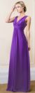 Main image of Deep V-Neck Ruched Bust Long Formal Bridesmaid Dress