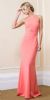Main image of Halter Neck Criss Cross Back Long Formal Evening Dress