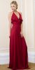 Main image of Halter Neck Flutter Top/Sleeve Long Formal Evening Dress