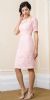 Main image of Boat Neck Half Sleeves Knee Length Lace Formal Evening Dress