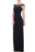 Cap Sleeve Mesh Top Formal Evening Dress with Rhinestones in an alternative image