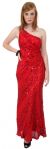Main image of Single Shoulder Stripe Sequined Formal Evening Dress