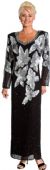 Main image of Multi Floral Long Formal Evening Gown