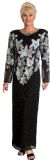 Main image of Multi Floral Handbeaded Formal Evening Dress