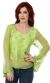 Main image of Full Sleeves Sheer Top with Silver Petal Sequins