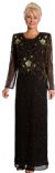 Main image of Floral Beaded Long Formal Dress