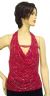 Sleeveless Fully Beaded Top in Fuchsia