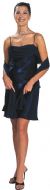 Valance Style Short Party Dress in Royal color