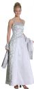 Main image of A-line Formal Prom Dress with Shimmer Paisley Material