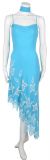 Main image of Spaghetti Strap Asymmetric Dress with Floral Design
