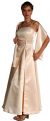 Main image of Floral Beaded and Buttoned Formal Dress