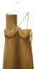 Ruched Ombre Grecian Style Formal Bridesmaid Dress in Gold color
